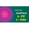 Kaspersky Antivirus 1 Jahr 3 PC